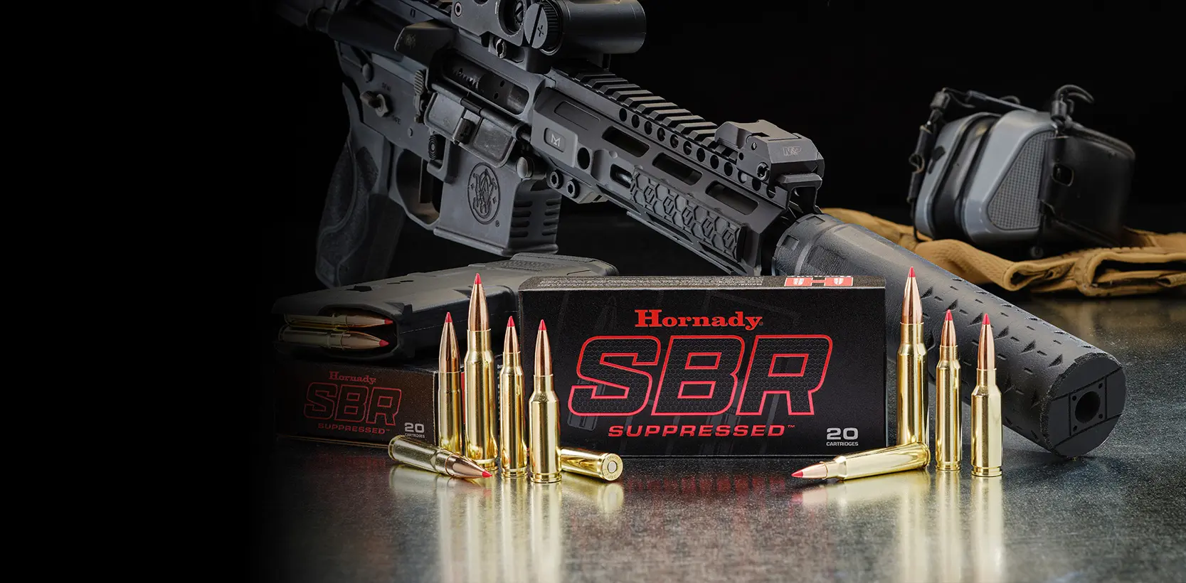 Slide number 2 Short-Barrel Performance,Perfected.
Suppressed SBRs demand ammunition built specifically for the job. This new ammo line gives your compact platform everything it needs to perform.

Find Out More
